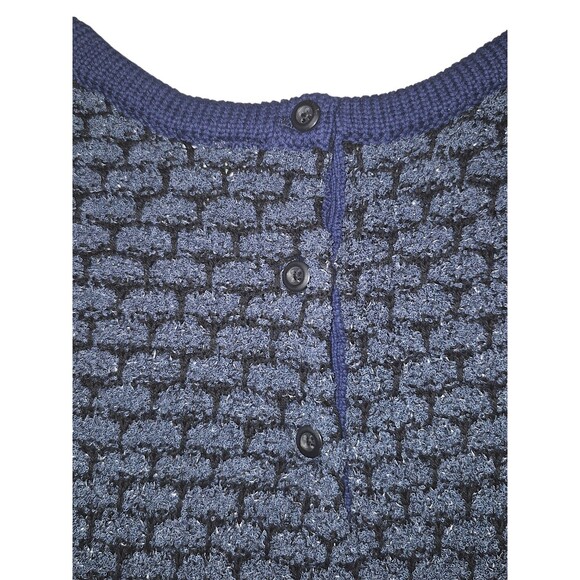 JANIE AND JACK The Classic Tweed DRESS In Navy Blue GIRLS SIZE 16 Coquette Girly - Picture 4 of 5